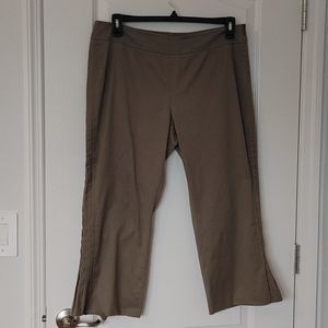Akris Punto Side Pleated Olive Green Pant Size 12